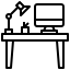 Computer desk icon